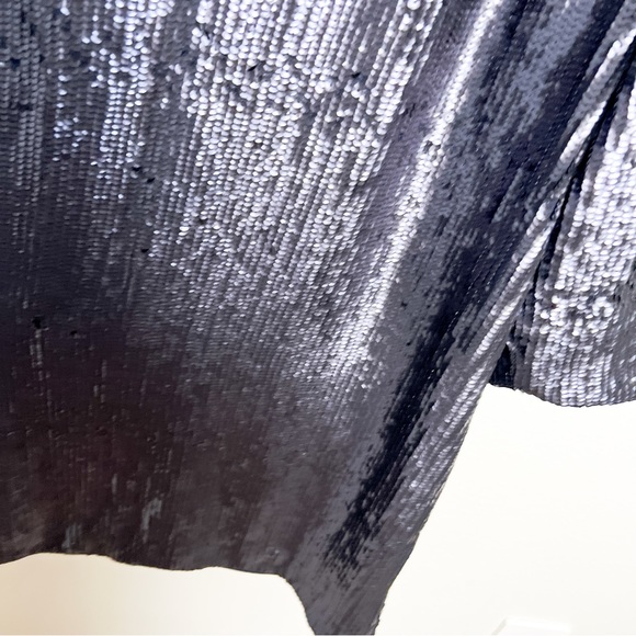 J.Crew Collection Navy Blue Sequin Bianca Party Mini Dress size 14 - Picture 7 of 10